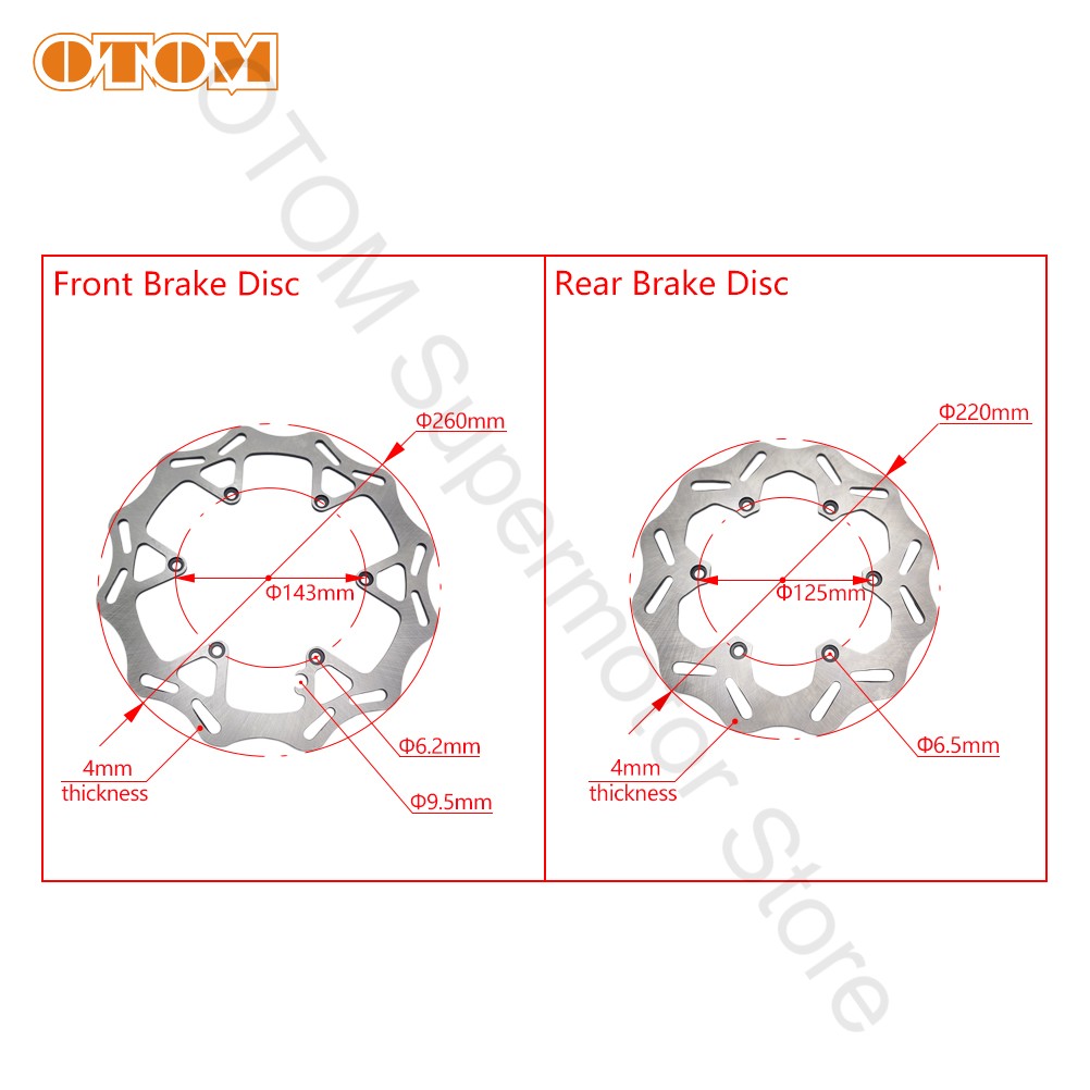 260mm 220mm Motosiklet Ön Arka - Brake Rotor incelemesi ve fiyatı