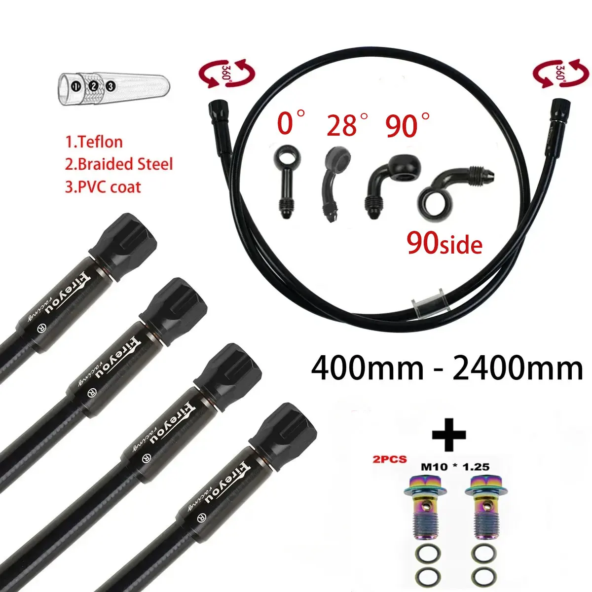 AN3 Örgülü Fren Hortumu Motosi - Motorcycle Brake Cable incelemesi ve fiyatı